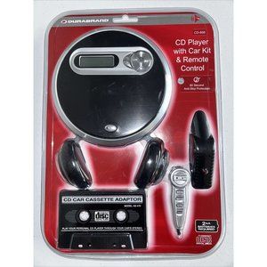 NEW Durabrand CD-896 CD Player w/ Headphones Car Kit, Remote Control Anti-Skip